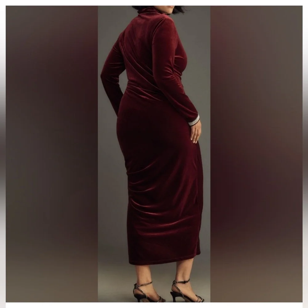 Anthropologie The Maya Dress: Velvet Long-Sleeve Edition NWT - Picture 3 of 6